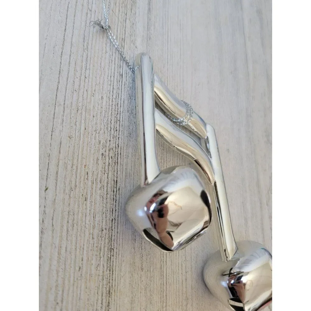 Music note Bells silver‎ ornament Xmas shiny